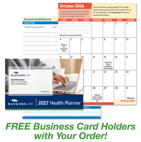 2027 Bankers Life Pocket Planner Health Calendar™ — 15-Month Edition