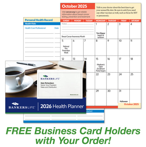 2026 Bankers Life Pocket Planner Health Calendar™ — 15-Month Edition